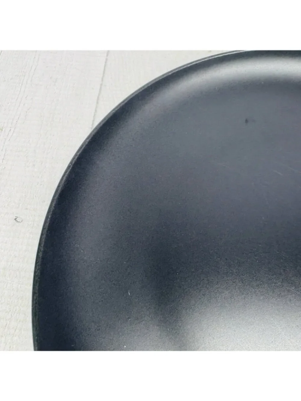 Ikea of Sweden 12011 Solid Black Matte Round Stoneware 10.25